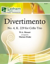 DIVERTIMENTO #4 CELLO TRIO cover